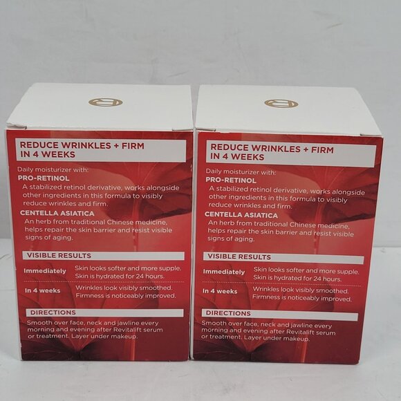 LOreal Revitalift Moisturizer Anti-Wrinkle & Firming 1.7 Oz Set of 2 NIB - Picture 2 of 5